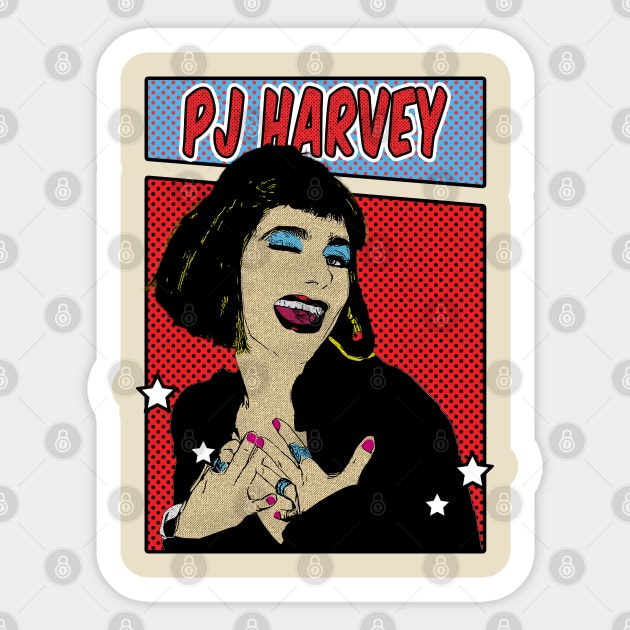PJ Harvey Pop Art Comic Style Sticker by Flasher